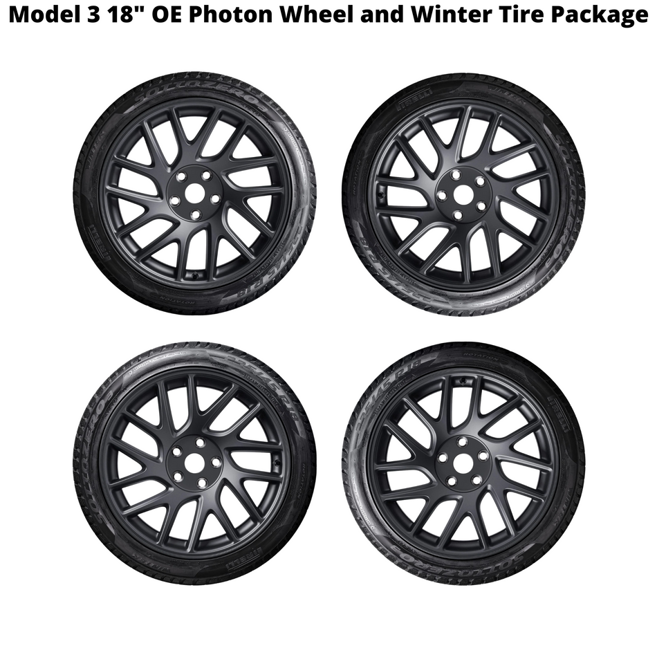 Pack de roues Photon de 18" et pneus d'hiver pour Tesla Model 3