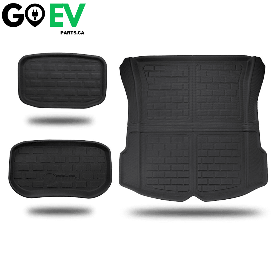 Model 3 2020-2023: XPE Frunk & Trunk Mats Set (3 PCs) - GOEVPARTS