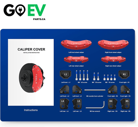 Model 3: Brake Caliper Cover Aluminium Alloy 18/19“ - GOEVPARTS