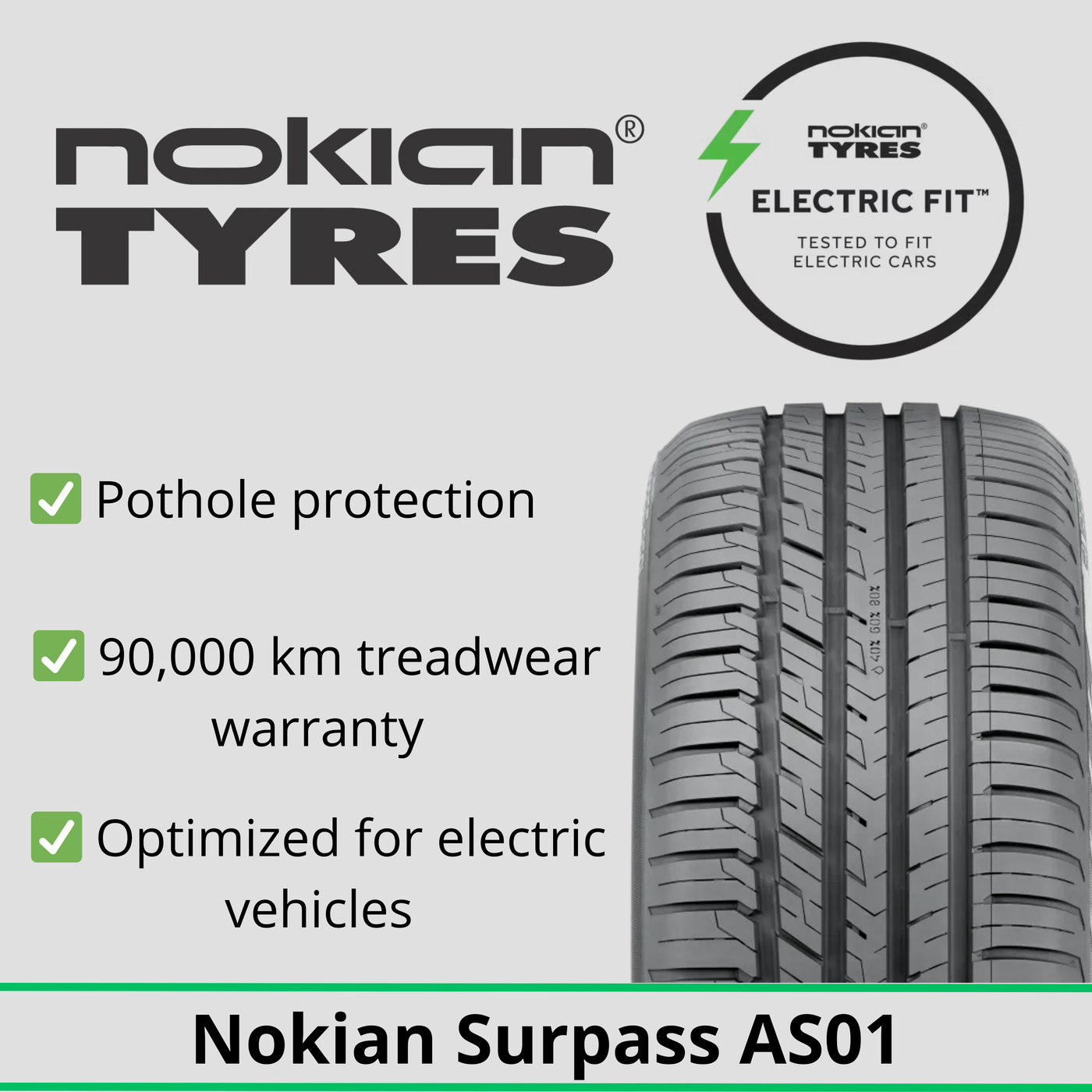 New Nokian Tyres Surpass™ AS01 Ultra-High Performance Tire for Tesla