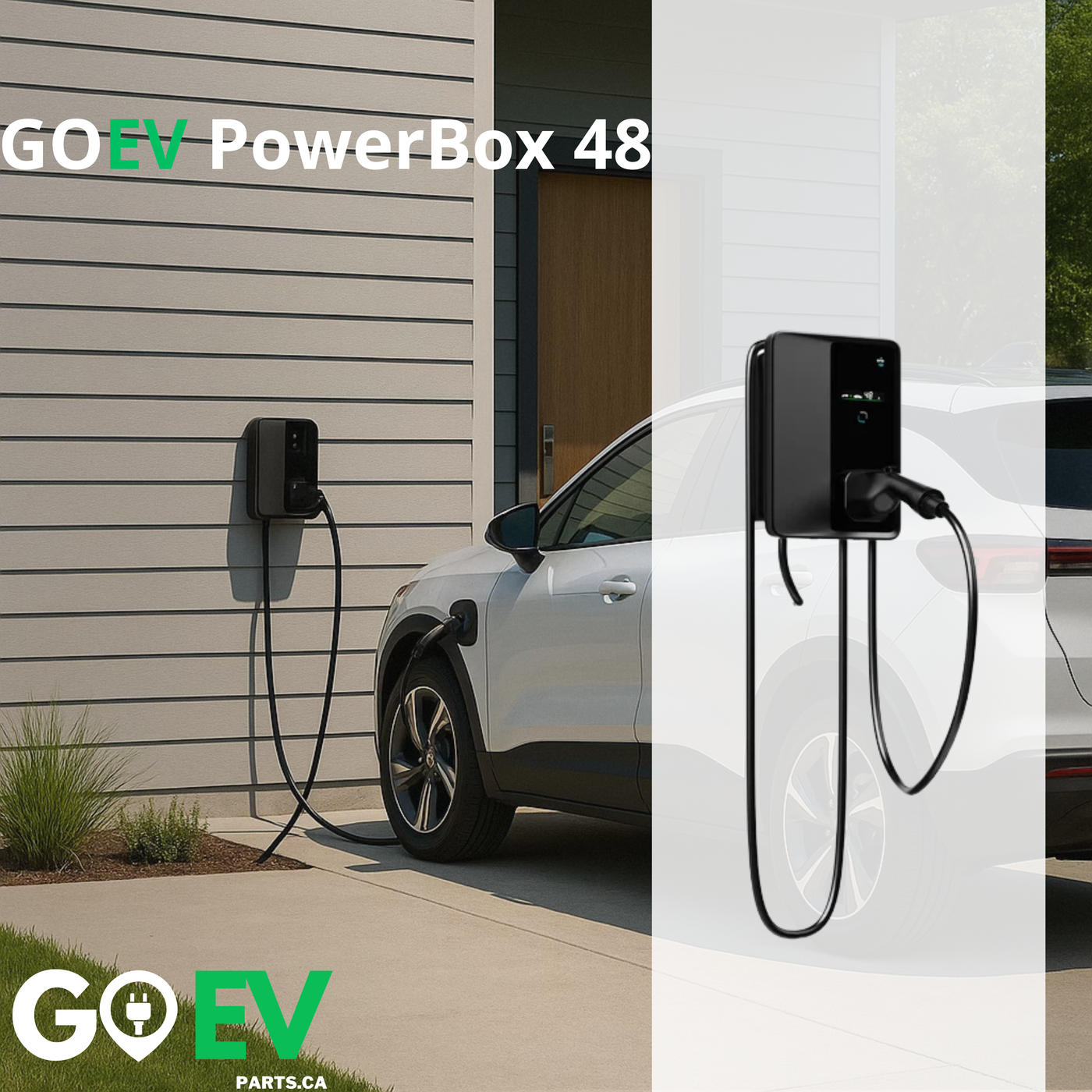 GOEV PowerBox 48 Level 2 EV Charger in Canada | Fast NACS & J1772 Home Charging Station