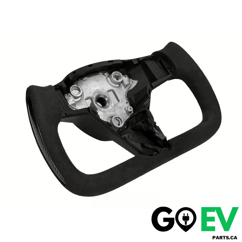 Model 3/Y: Real Carbon Fibre Yoke Steering Wheel - GOEVPARTS