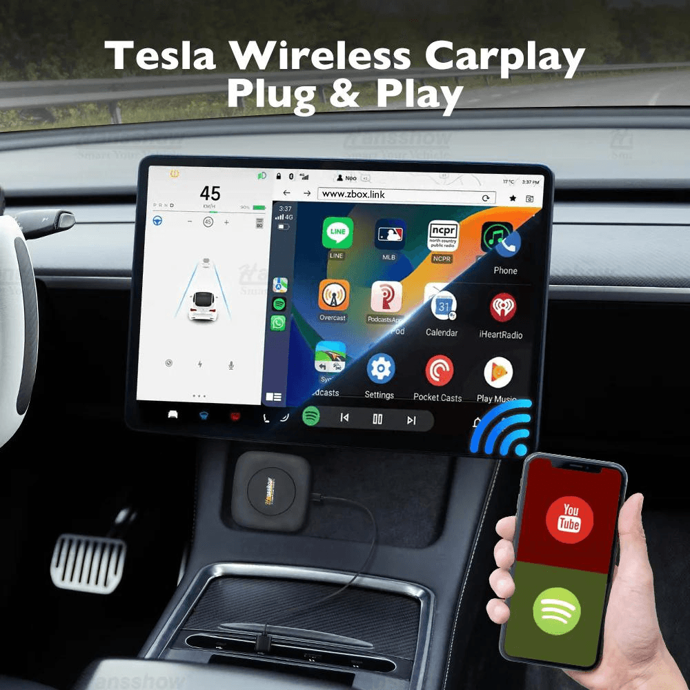 Tesla Model S/3/X/Y: Wireless Apple Carplay Adapter – GOEVPARTS