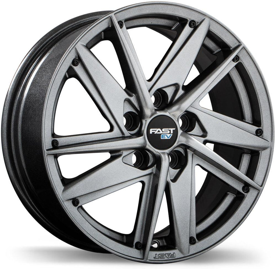 Fast Wheels FE01E(+)-2095-65TN+45C641 | Fast Wheels EV01 Titane (20"x9.5", déport 45, motif de boulon 5x114.3, alésage central 64.1-70.2mm