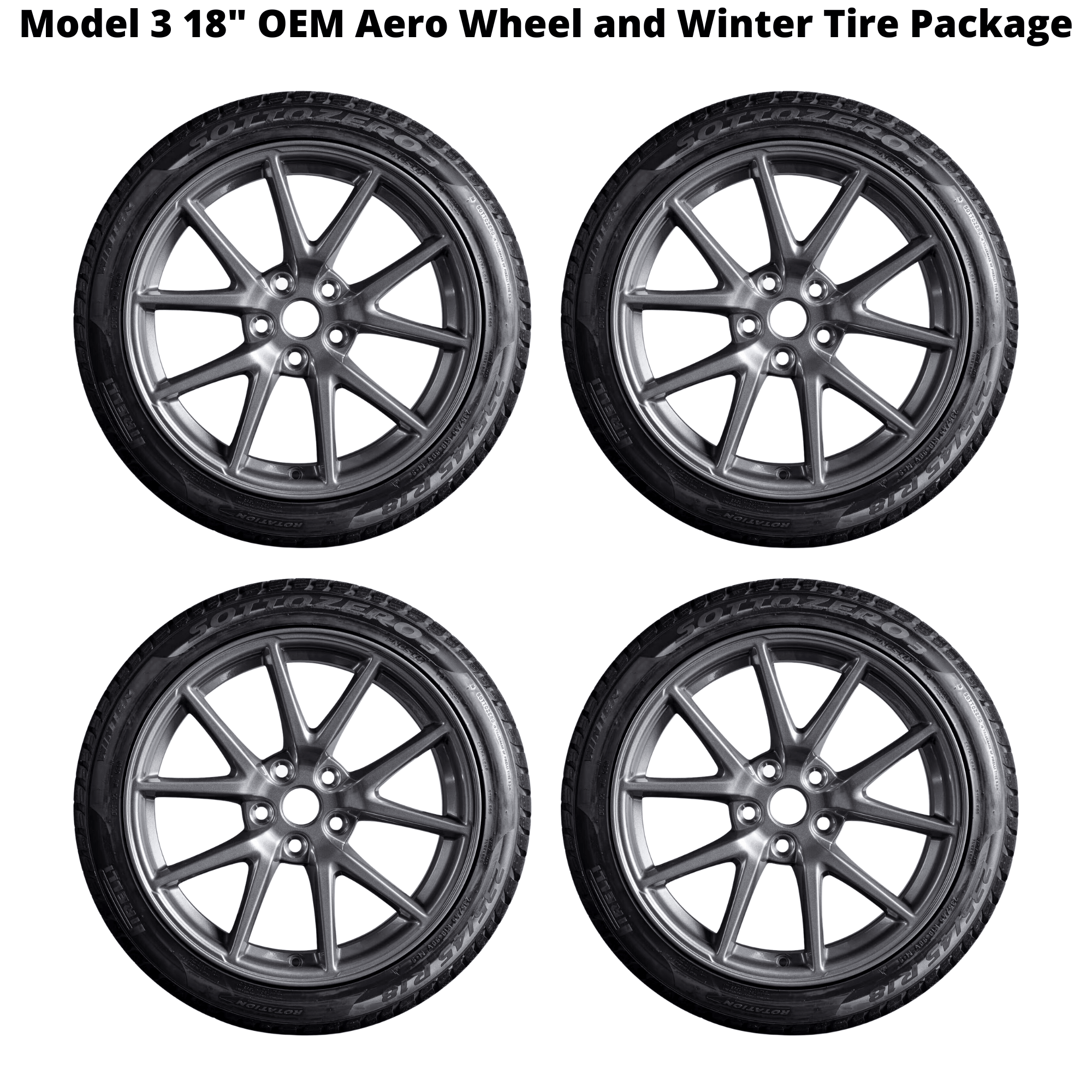 Model 3 18" Tesla Aero Wheel and Winter Tire Package - GOEVPARTS