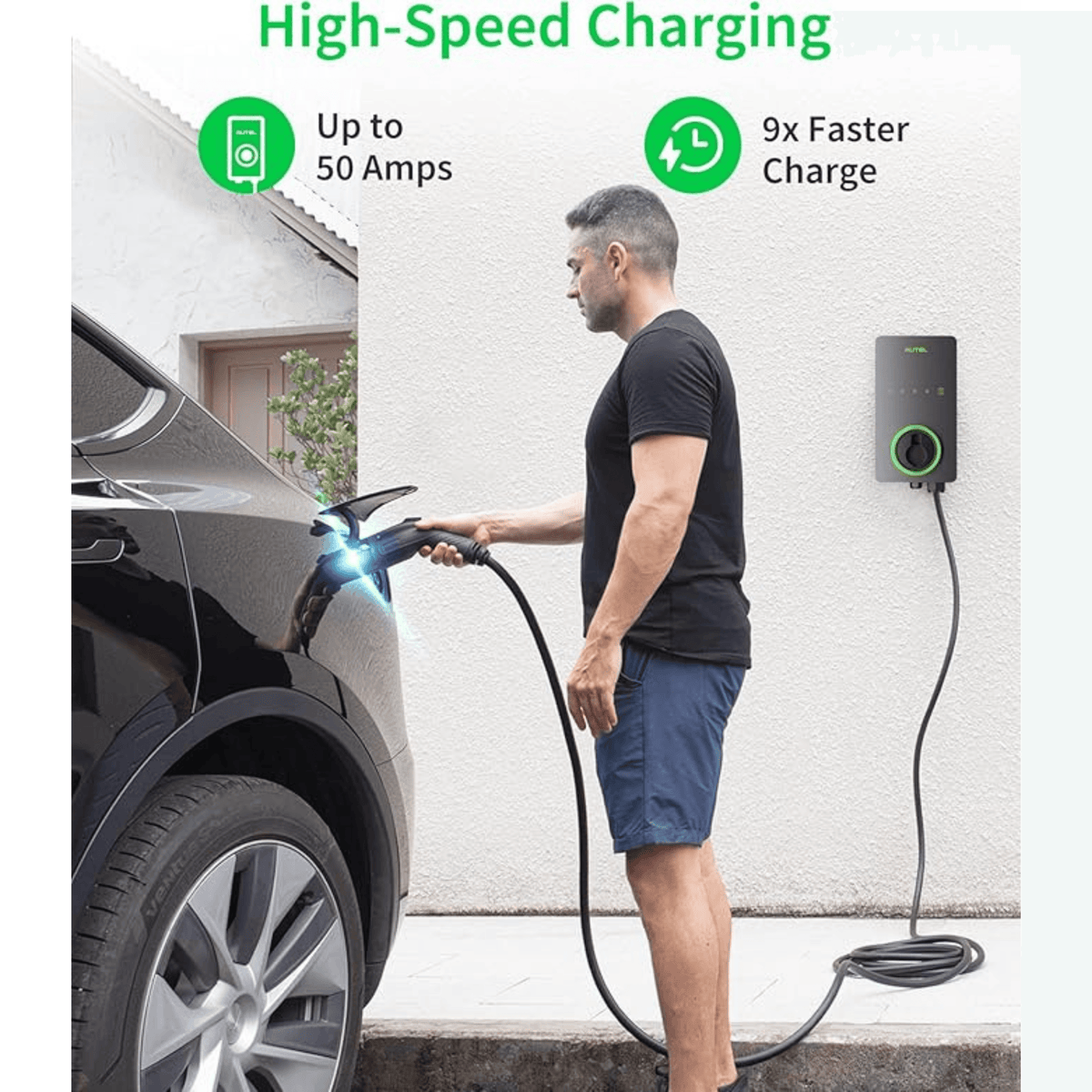 Autel Smart EV Charger – 50A Fast Charger with NACS / J1772 Plug - GOEVPARTS