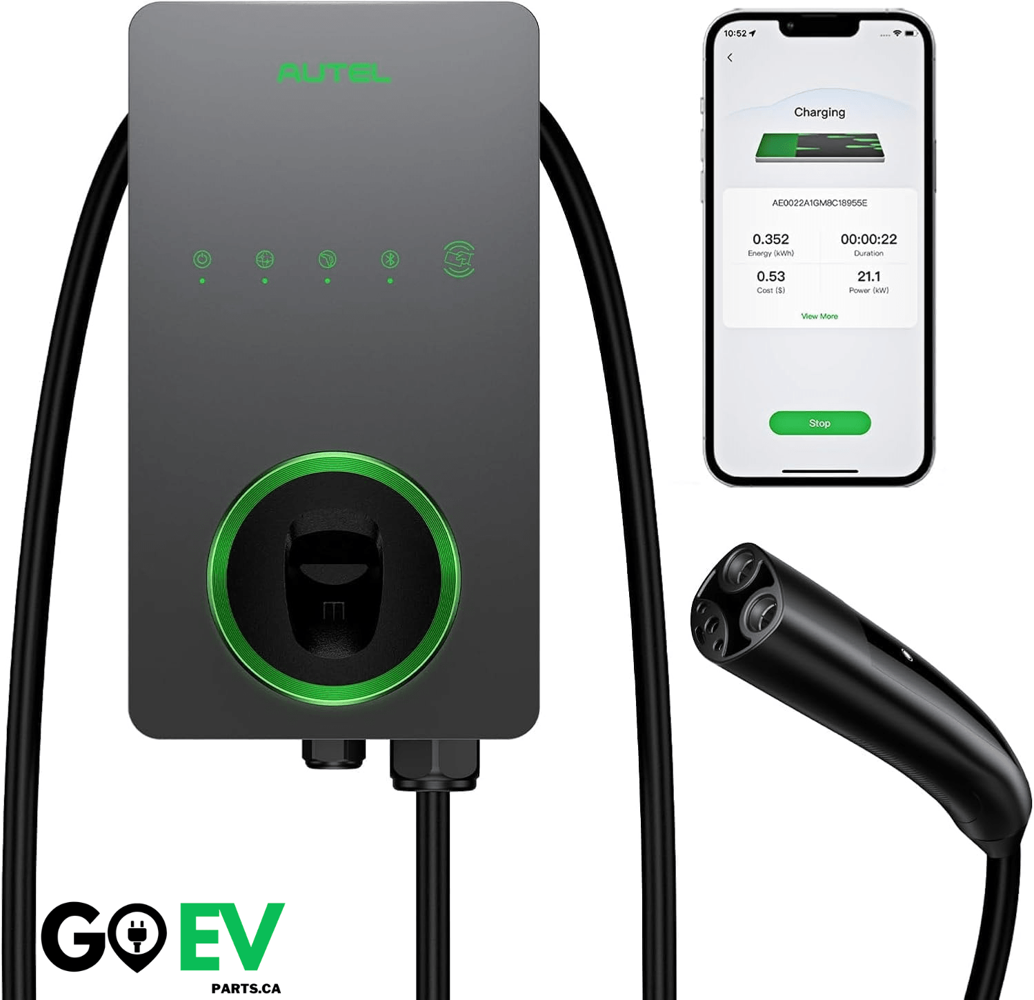 Autel Smart EV Charger – 50A Fast Charger with NACS / J1772 Plug - GOEVPARTS