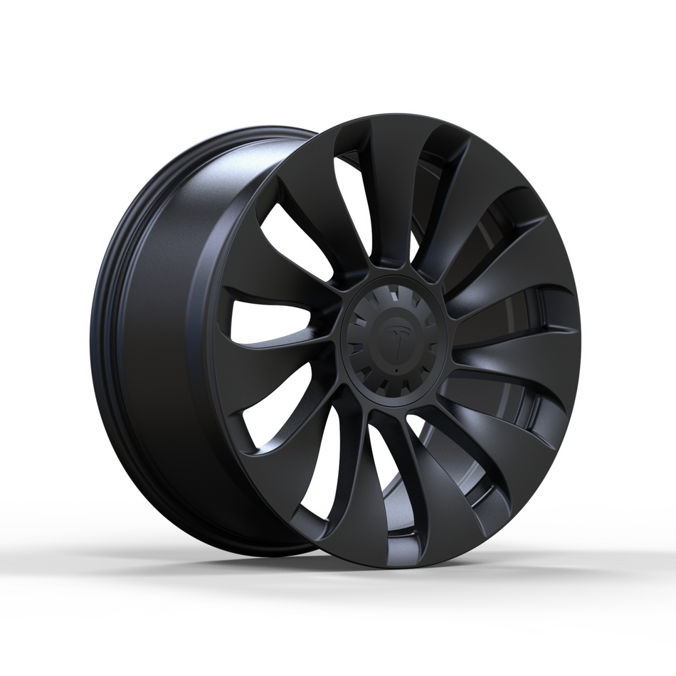 Tesla Uberturbine – 20X9.5 Matte Black | Compatible Tesla Model Y