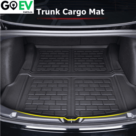 Model 3 2020-2025: Full All-weather Floor/Trunk Mats Bundle Set (XPE 6PCs) - GOEVPARTS