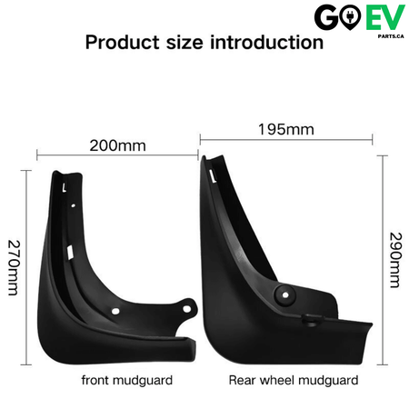 Model 3: Mud Flaps Splash Guards (4 PCs) - GOEVPARTS