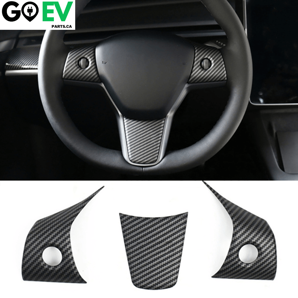 Model 3/Y: Steering Wheel Decals (ABS) - GOEVPARTS