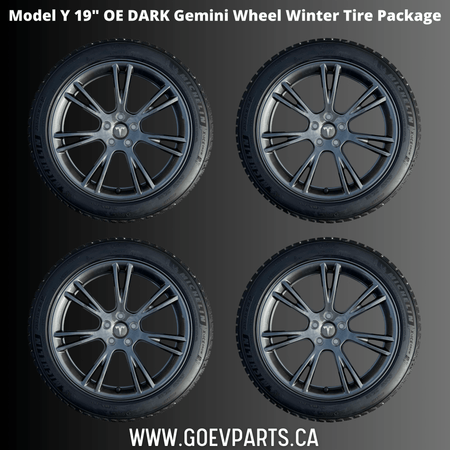 Model Y: 19" Tesla Dark Gemini Wheel Winter Tire Package - GOEVPARTS