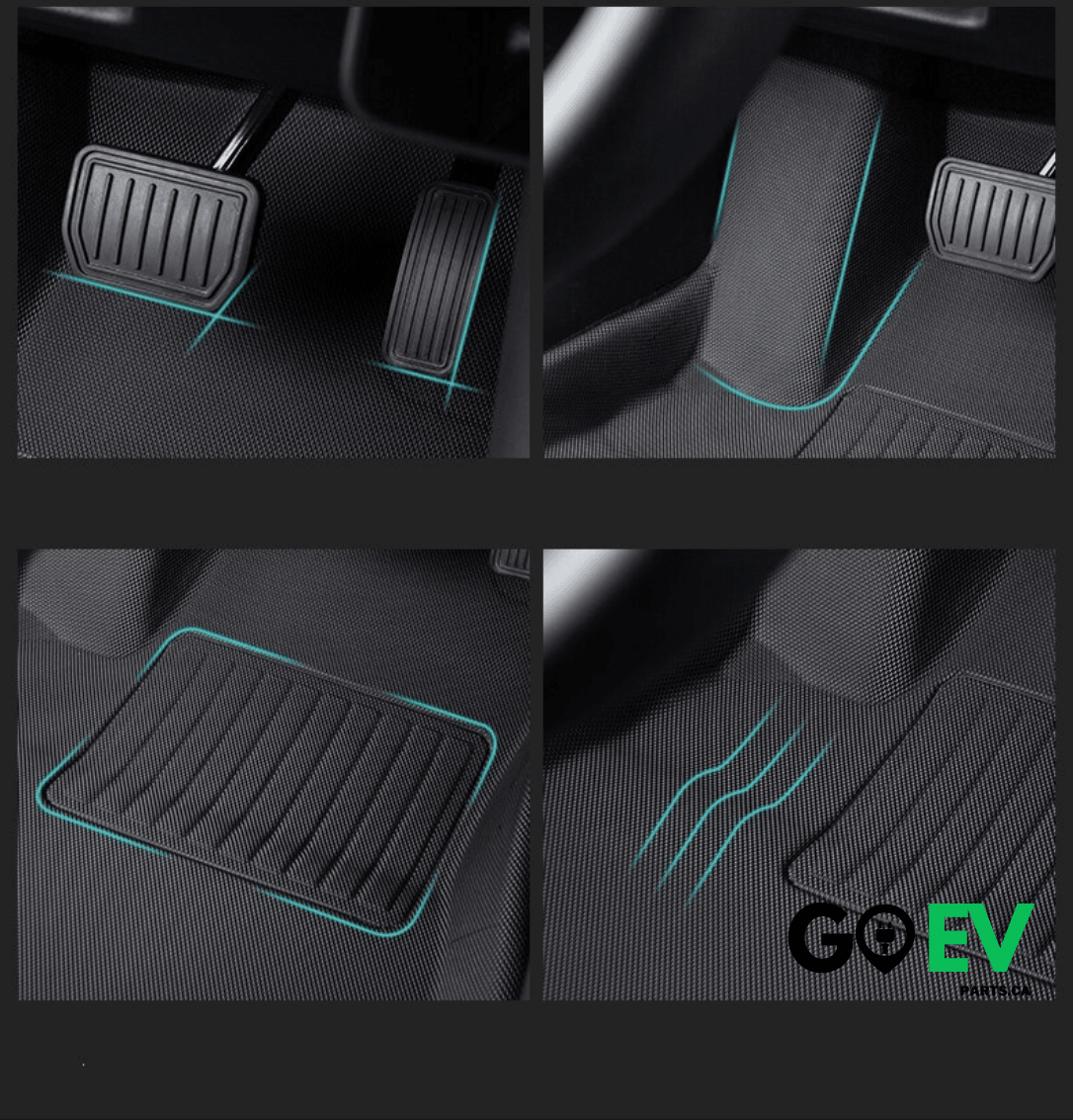 Tapis de sol de voiture XPE LHD RHD de style original, tapis de coffre de  chargement, doublure durable, imperméable, tous temps, modèles Y 2023-2020