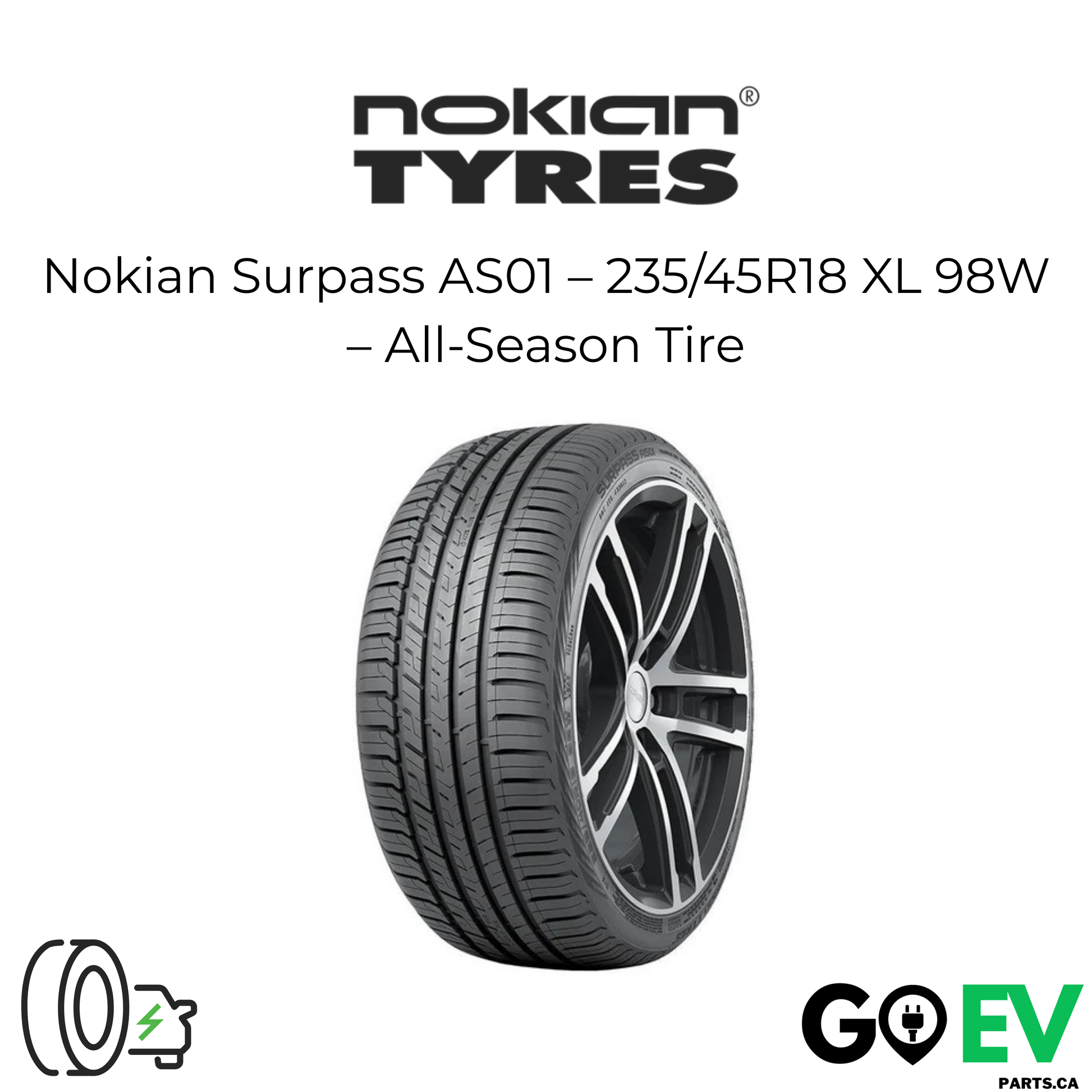 Tesla Model 3: 18” Photon Wheel Summer Tire Package – GOEVPARTS