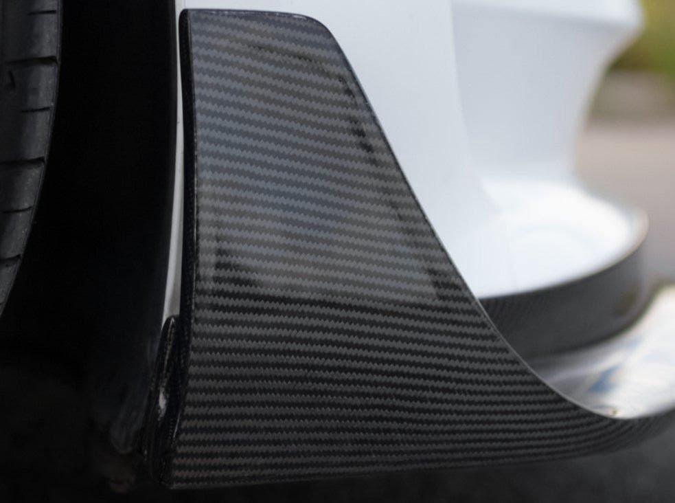 Model 3: Real Carbon Fiber Front Lip Spoiler V Style - GOEVPARTS